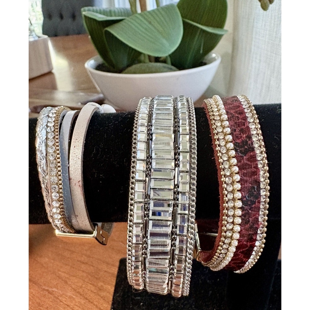 Paparazzzi Rock Star Bracelets Set Of 3  Glamour Nautical And Leatherette